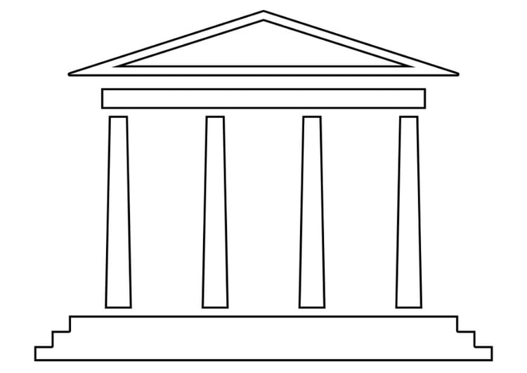 Coloring page temple