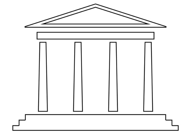 coloring page temple i