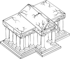 Coloring page Temple