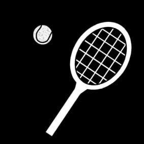 Coloring page tennis