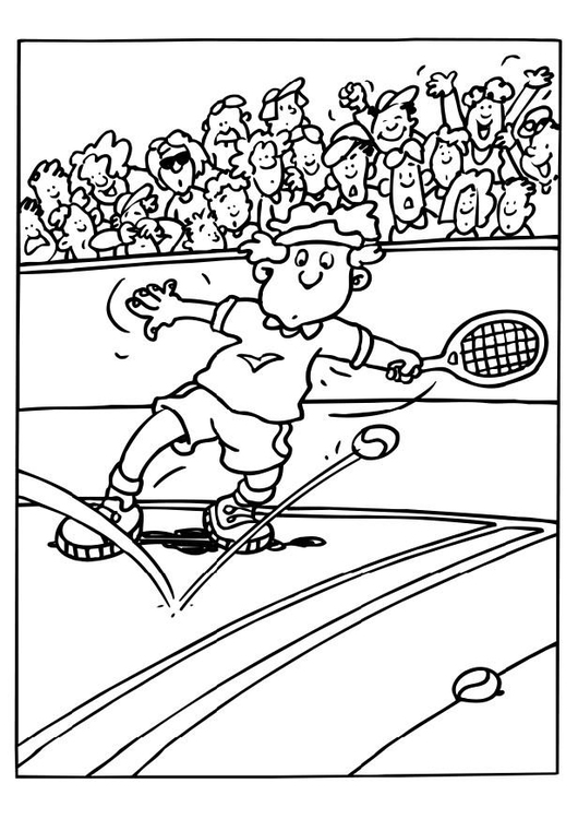 Coloring page tennis
