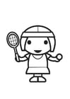 Coloring page Tennis Player