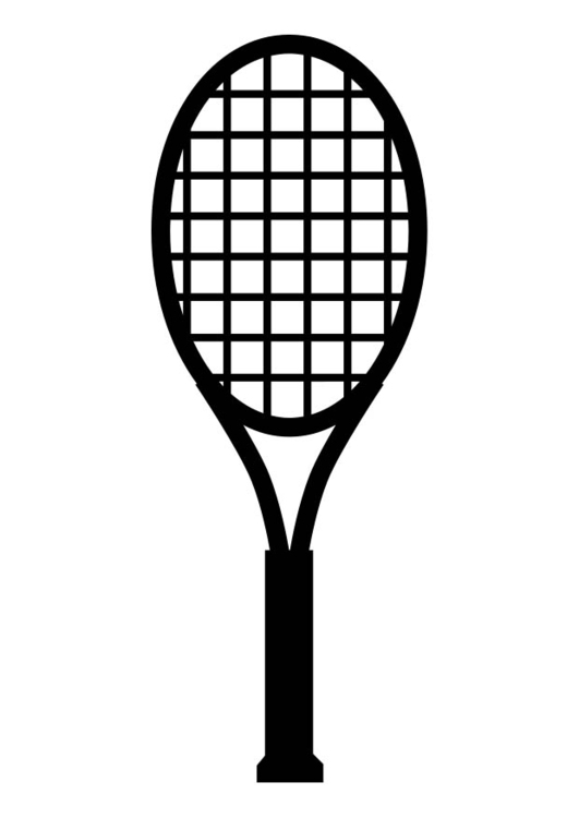 Coloring page Tennis Racket