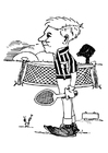 Coloring page tennis