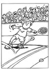 Coloring page tennis