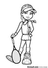 Coloring page tennis