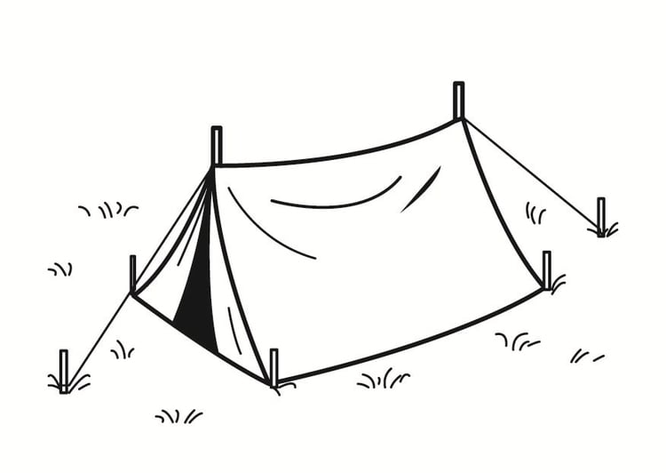 Coloring page tent