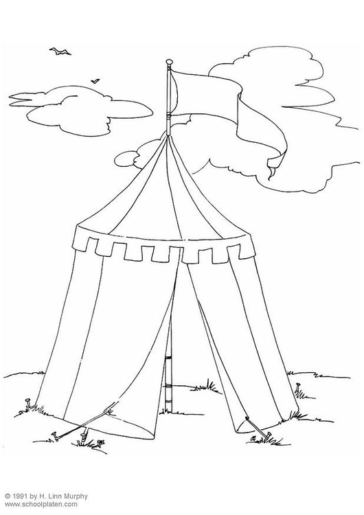 Coloring page tent