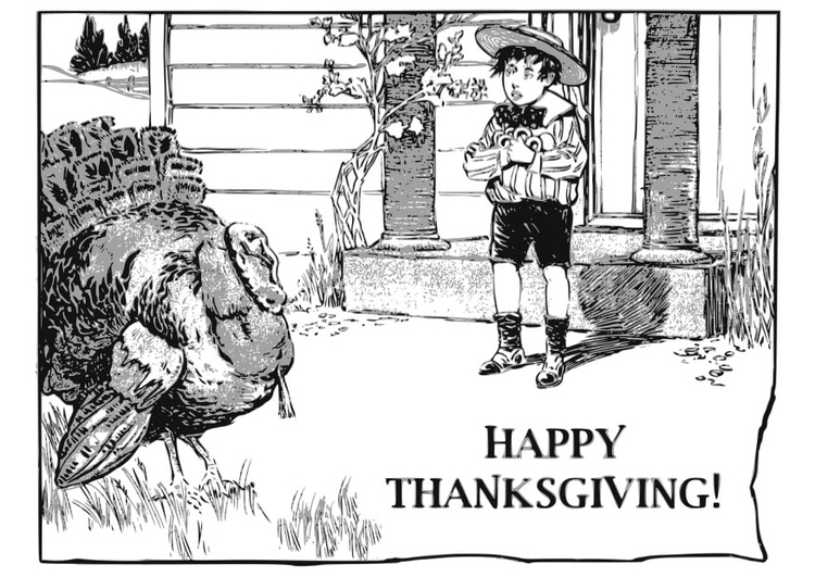 Coloring page thanksgiving
