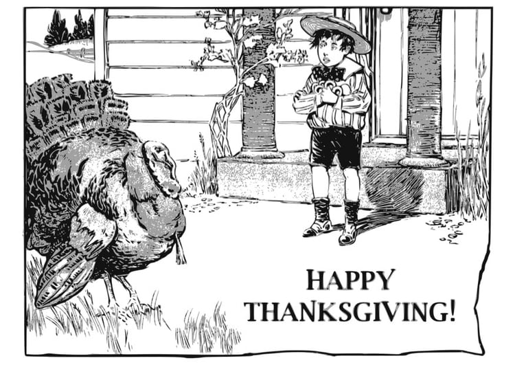 Coloring page thanksgiving