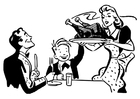 Coloring page Thanksgiving meal