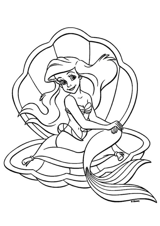 Coloring page The Little Mermaid - Ariel