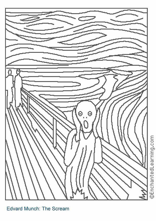 Coloring Page The Scream - free printable coloring pages - Img 3203