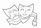 Coloring pages Theatre -  performing arts