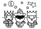 Coloring pages three magi