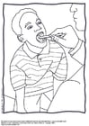 Coloring pages throat examination