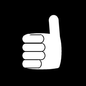Coloring page thumbs up