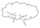 Coloring page thundercloud