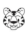 Coloring page Tiger Head