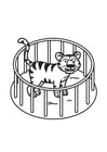 Coloring pages Tiger in Cage