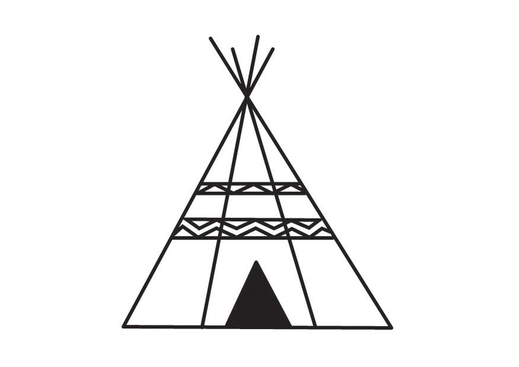 Coloring page tipi