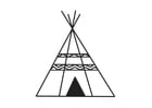 Coloring page tipi