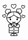 coloring-page to be in love