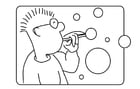 Coloring pages to blow air bubbles