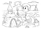 Coloring pages to build a sandcastle
