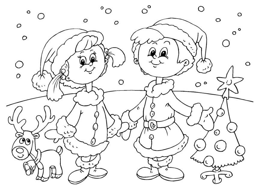 Coloring page to celebrate Christmas