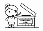 Coloring page to compost
