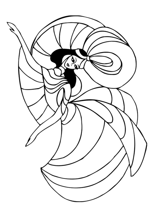 Coloring page to dance