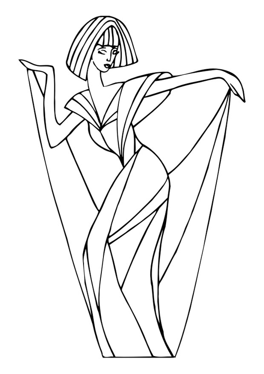 Coloring page to dance