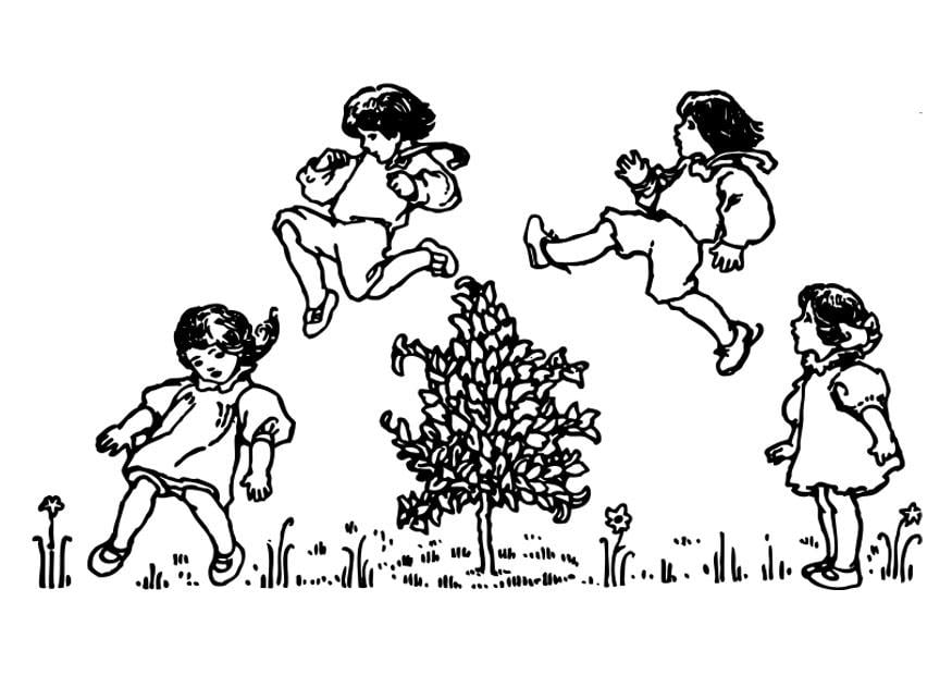 Coloring page to jump