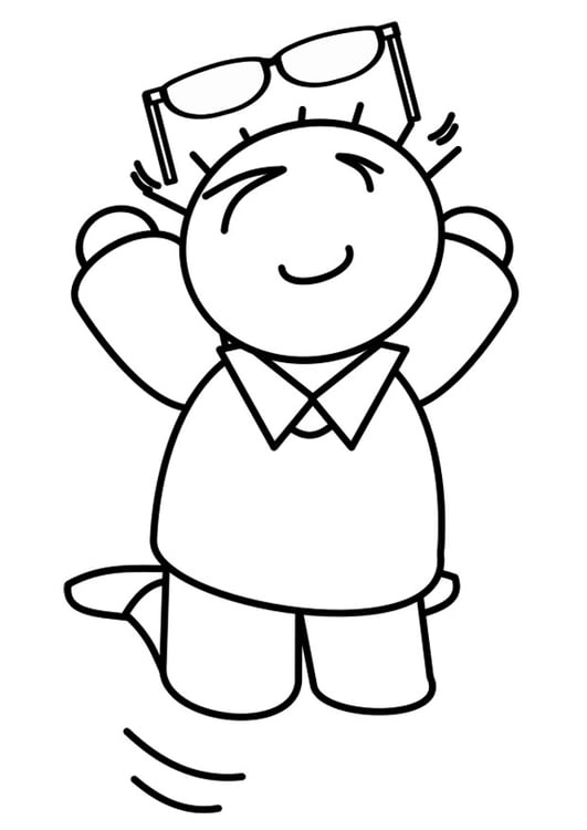 Coloring page to jump