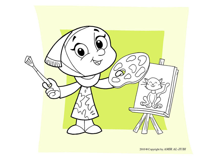 Coloring Page to paint - free printable coloring pages - Img 21935