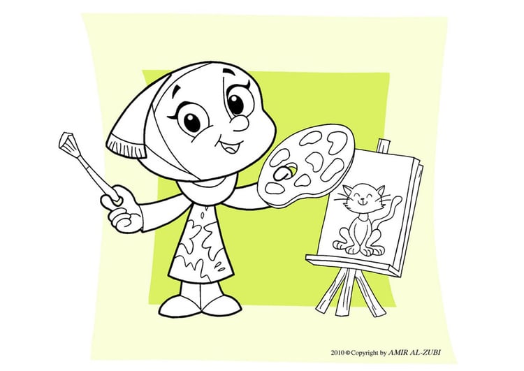 Coloring page to paint