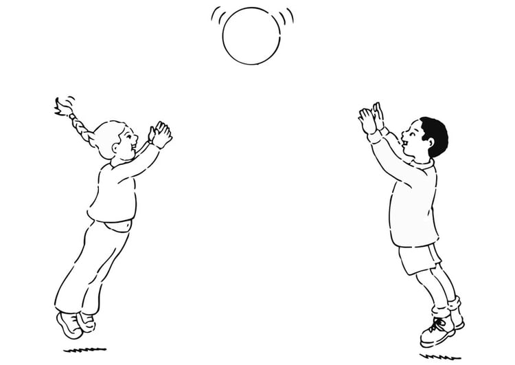 Coloring page to play ball