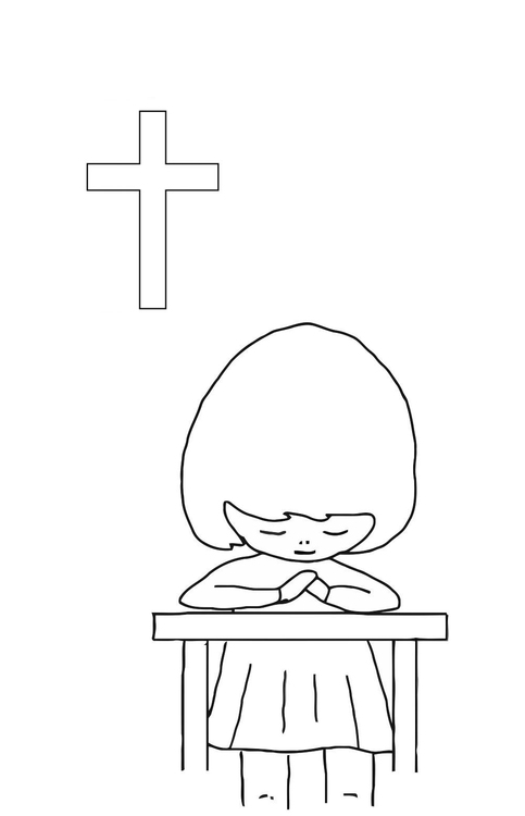 Coloring page to pray