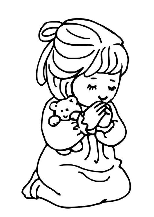 Coloring page to pray