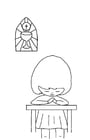 Coloring page to pray