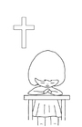 Coloring page to pray