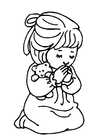 Coloring page to pray