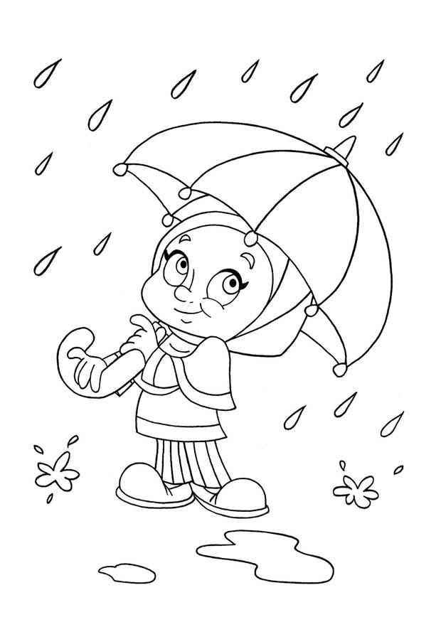 Coloring page to rain