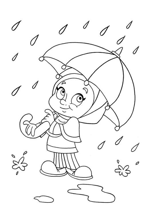 Coloring page to rain