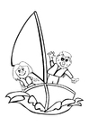 Coloring page to sail