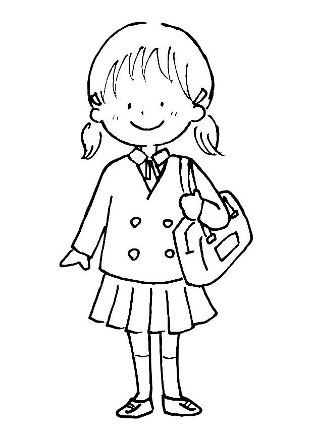 Coloring page to school
