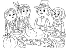 Coloring pages to share a meal