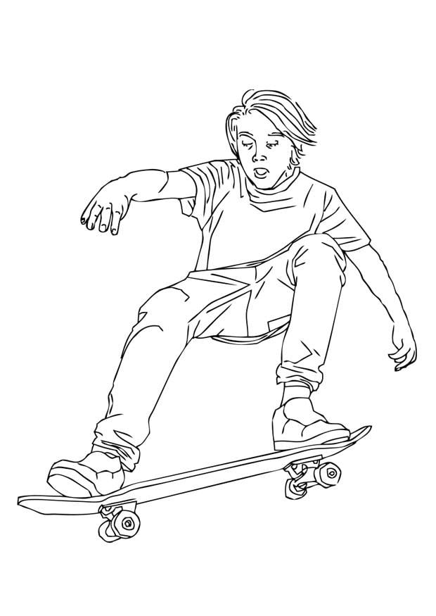 Coloring page to skate