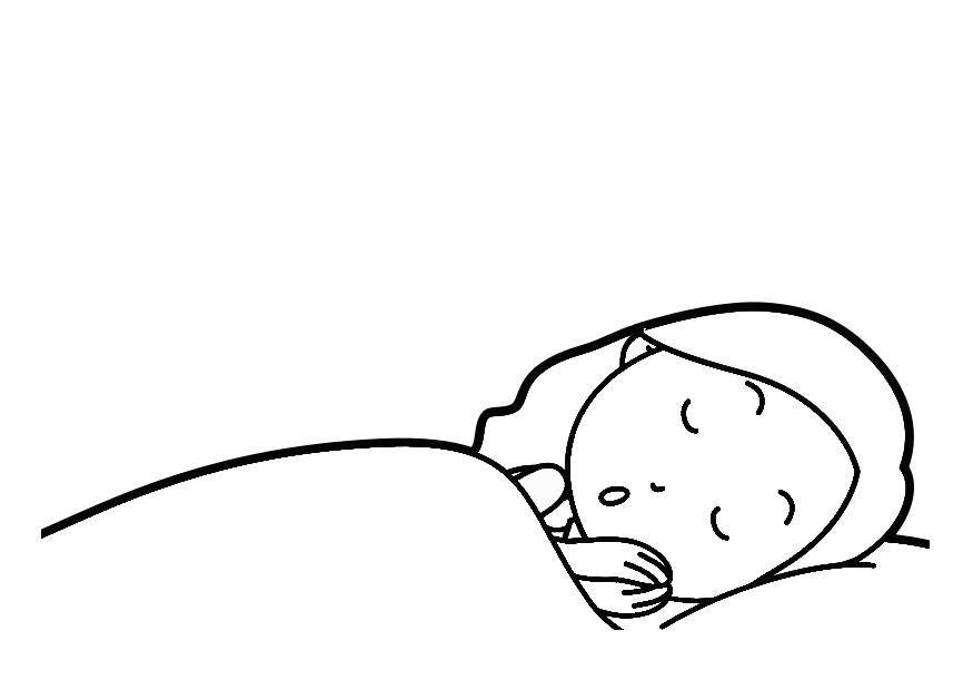 Coloring page to sleep